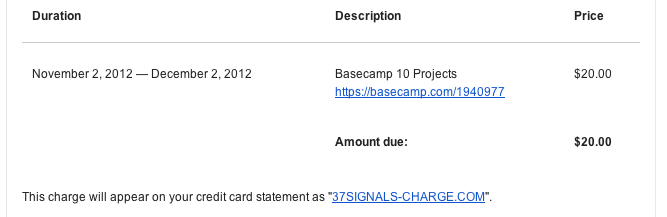 picture of a 37 signals invoice